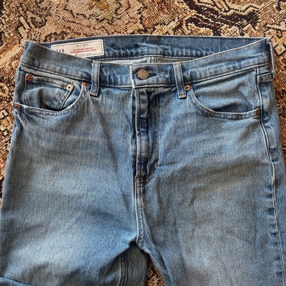 Gap 90’s Straight High Rise Blue Denim Jeans Size 12 Tall - Picture 1 of 6